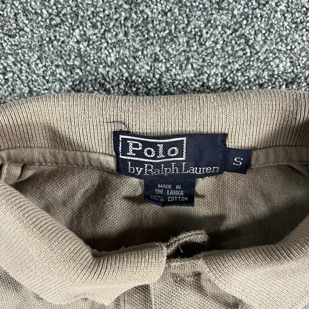 Polo Ralph Lauren Men's Small Beige Classic Pony Short Sleeve Polo Shirt